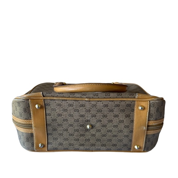 Gucci Vintage Monogram Canvas Boston Bag with Tan Leather Trim - Picture 5 of 16